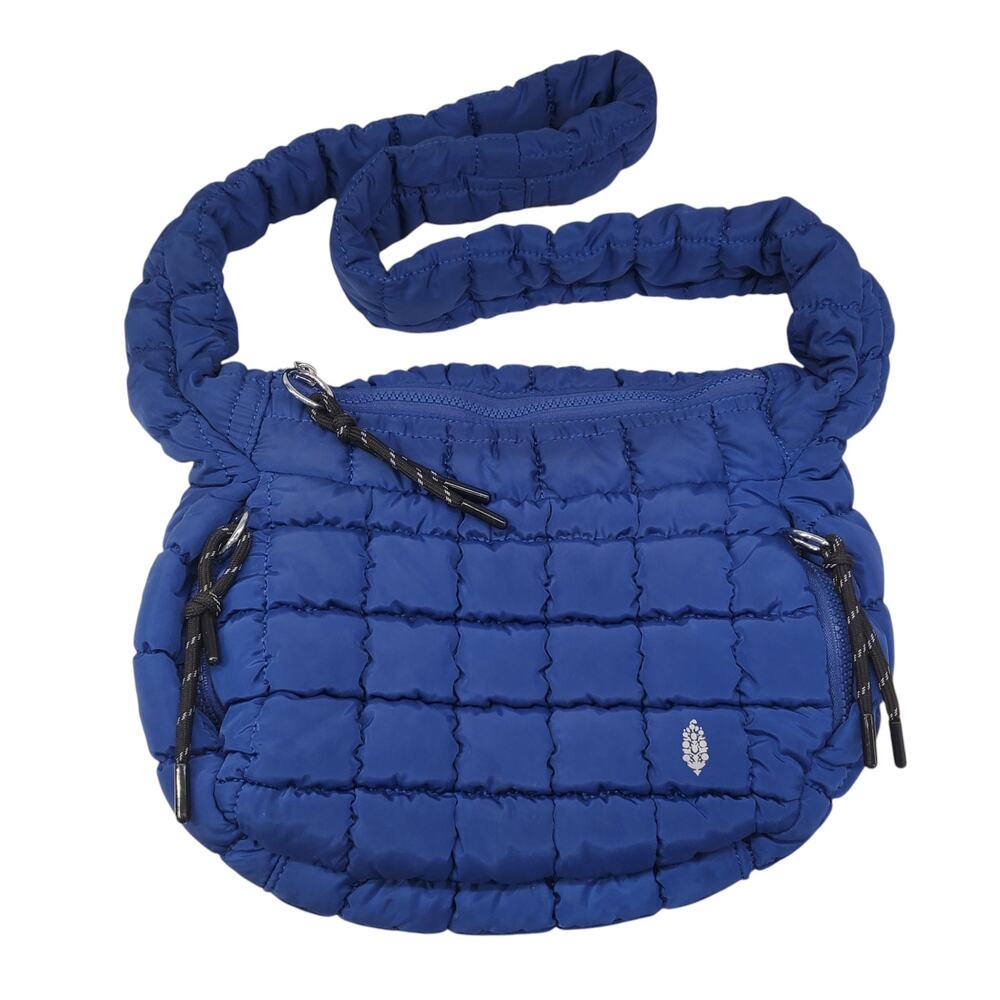 Free People Movement Quilted Baby Carryall Sling Bag Blue Y2K 90s